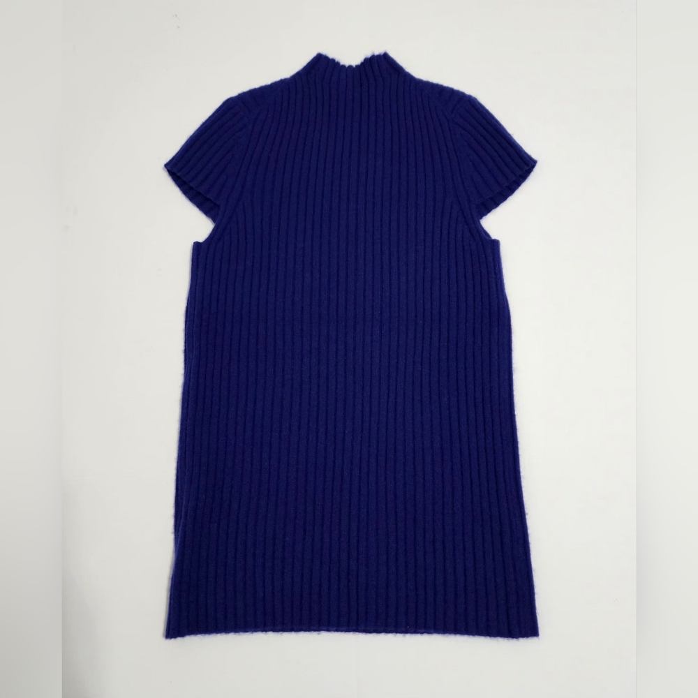 Antonio Melani Sweater Top  Short Sleeve 100% Cashmere Sz Xs Blueish Purple Chic